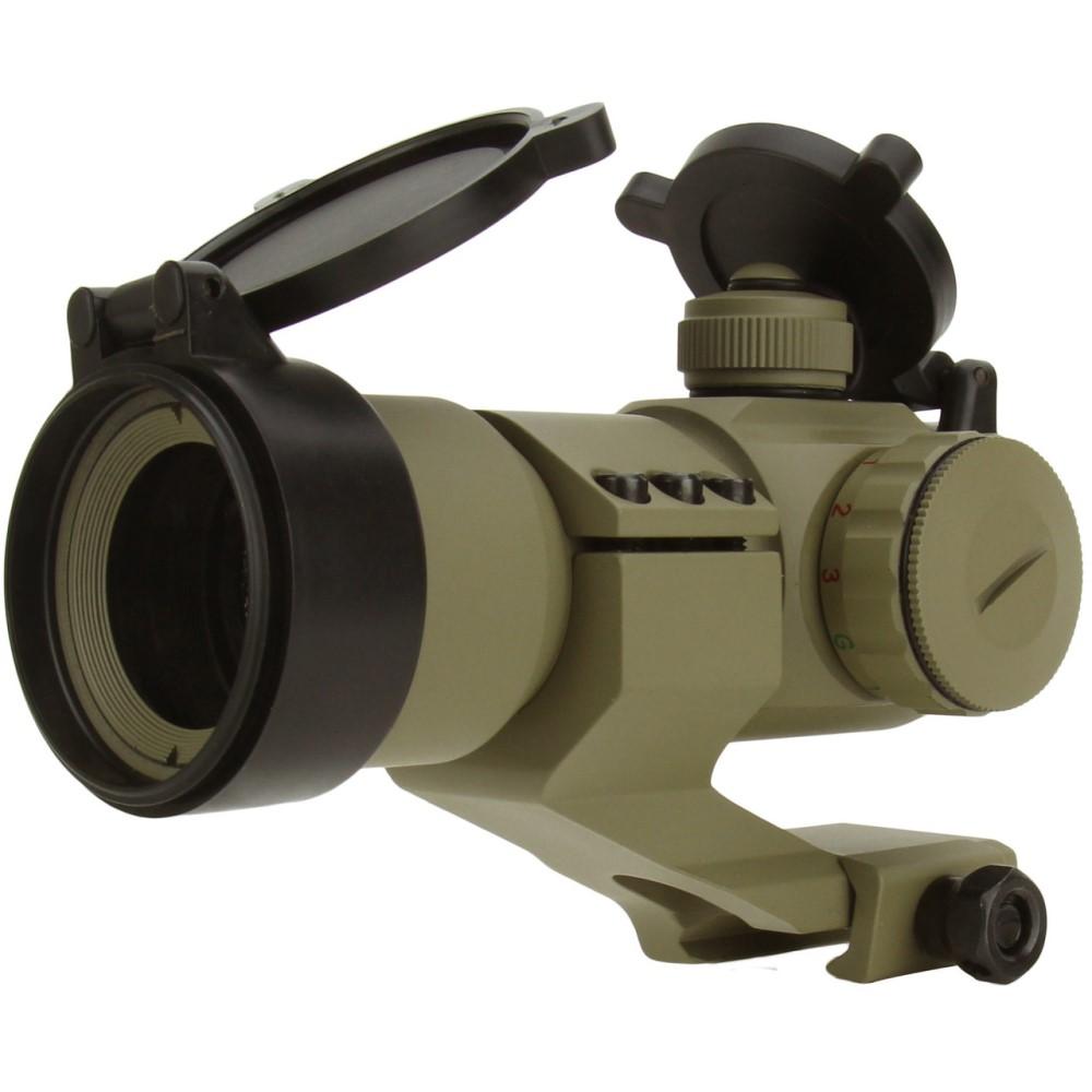 Tacfire Tube Tacfire  Tacfire Red/Green Dot Sight 1x30 Dual Illum. Tan with Cantilever Mount