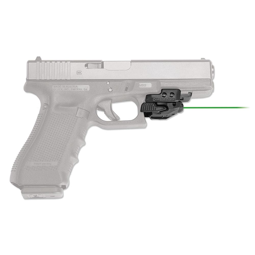Crimson Trace Laser Sights Crimson Trace Crimson Defender Rail Master Green Universal Handgun Laser Sight Black