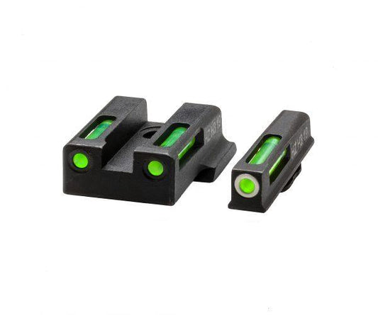 Hiviz Fiber Optic Sights Hiviz HIVIZ LiteWave H3 sight Green LitePipe/White front ring fits S&W M&P EZ380