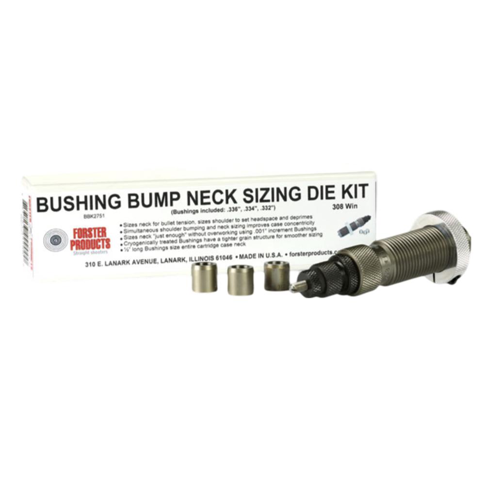 Forster Products Rifle Dies Forster Products Forster Bushing Bump Neck Sizing Die Kit 6.5 PRC with 3 Neck Bushings