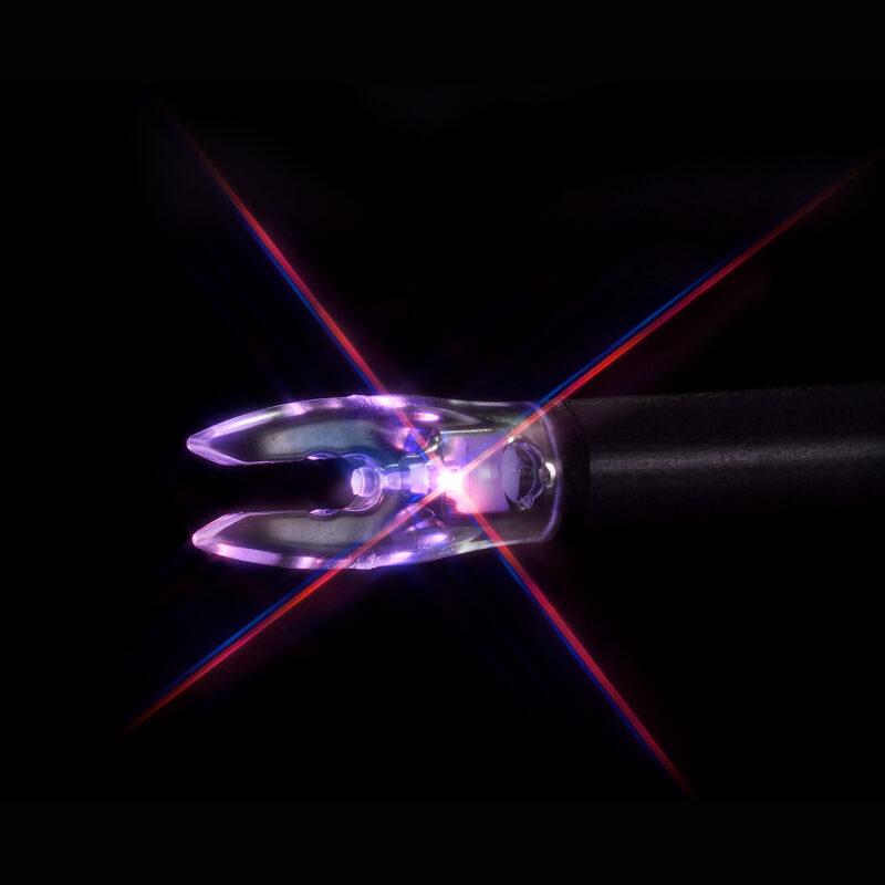 Feradyne Outdoors Arrow Components Feradyne Outdoors Nockturnal FIT Universal Size Lighted Nock - Red/Blue Strobing 3/pk