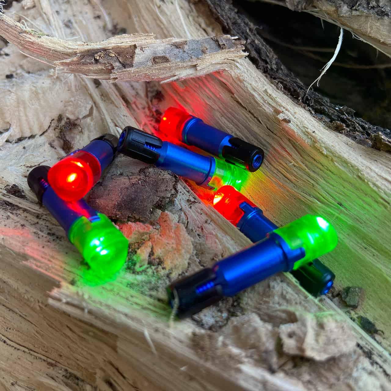 Feradyne Outdoors Arrow Components Feradyne Outdoors Nockturnal Launchpad Crossbow Nock - Strobing Red/Green 3pk