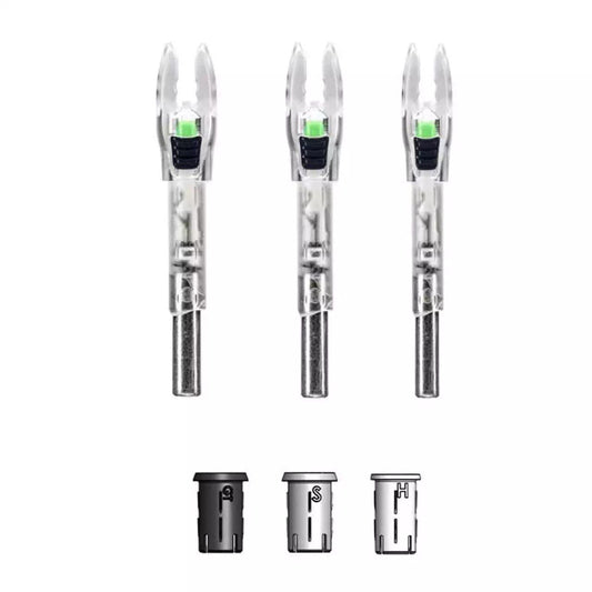 Feradyne Outdoors Broadheads Field &amp; Specialty Points Feradyne Outdoors Nockturnal Shift Universal Green Lighted Nocks 3/pk