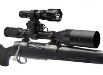 Gsm Rifle Lights Gsm Cyclops Varmint Light Kit - Gun Mounted Red/Green LED / 250 Lumen / Rechargeable