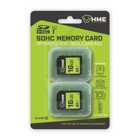 Gsm Trail Camera Accessories Gsm HME 16GB SDHC Memory Card 2/ct