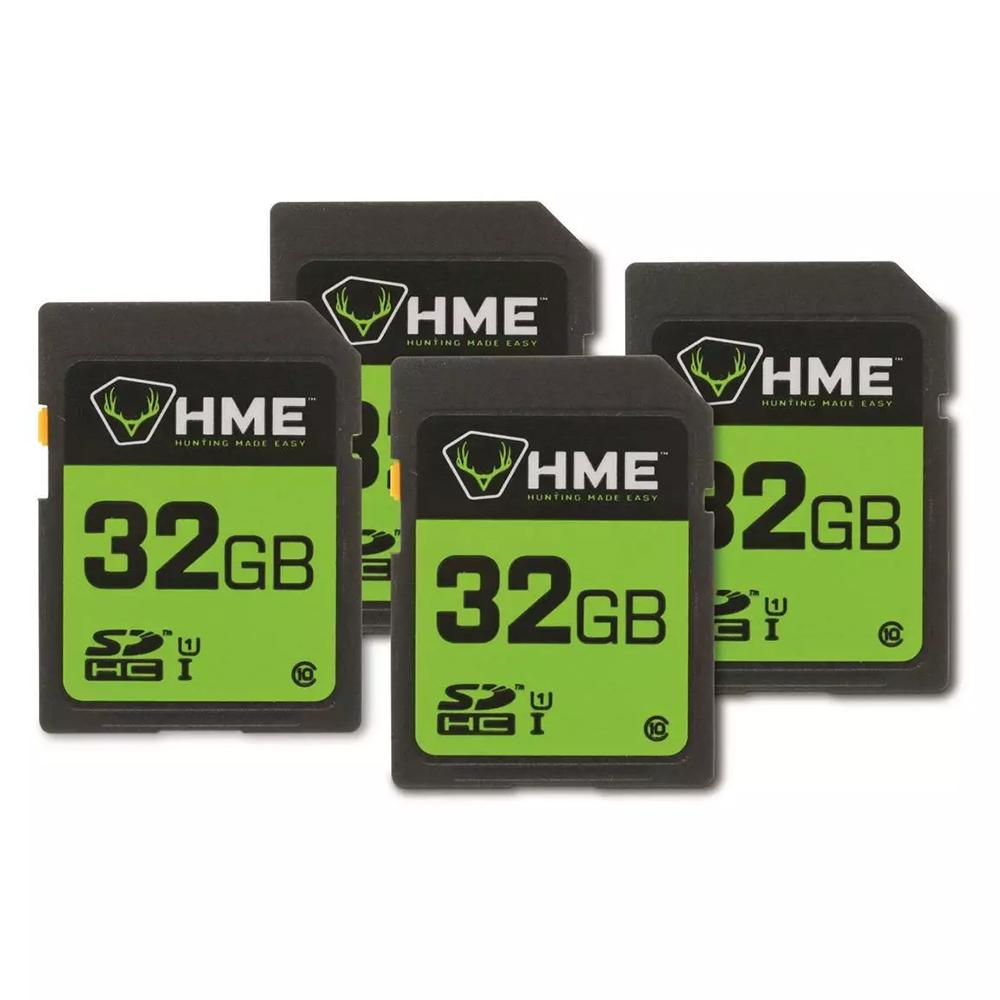 Gsm Trail Camera Accessories Gsm HME 32GB SDHC Memory Card 4/ct