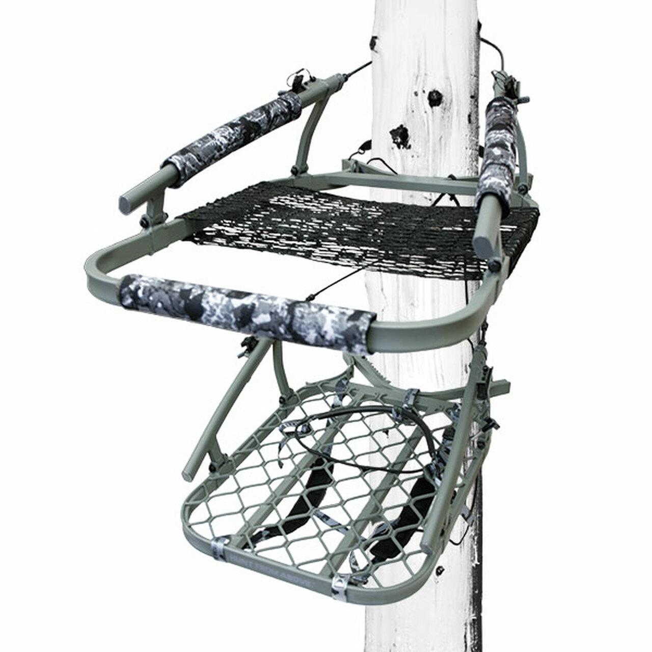 Gsm Climbing Treestands Gsm Hawk Ultra-Lite Climber Tree Stand Grey Camo