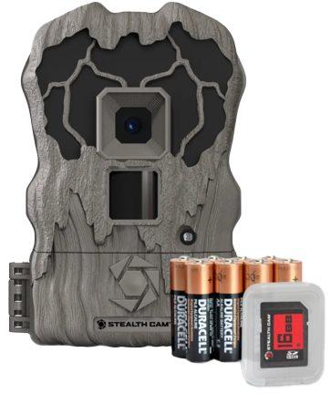 Gsm Non Cellular Trail Cameras Gsm StealthCam QV18K Trail Camera 18MP 18 IR With Distressed Finish - Batteries & 16GB SD Card