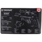 Gsm Gun Cleaning Mats Gsm Tekmat Handgun Cleaning Mat for Glock 42/43 11"x17" Black