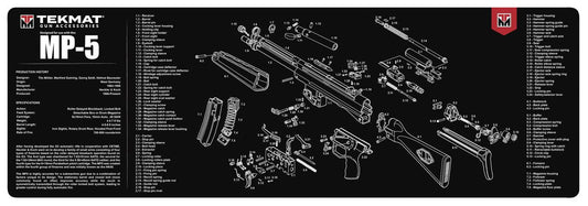 Gsm Gun Cleaning Mats Gsm TekMat 12x36 Gun Cleaning Mat - Heckler & Koch MP5