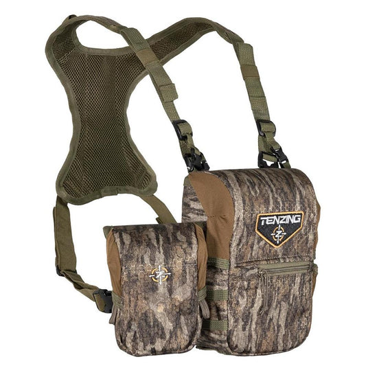 Gsm Binocular Cases &amp; Harnesses Gsm Tenzing Bino Harness Mossy Oak Bottomland Medium