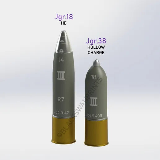 WW2 German 7.5cm le IG 18 Artillery Shell (WWII German Infantry Support) Full-Size 3D Printed Replica