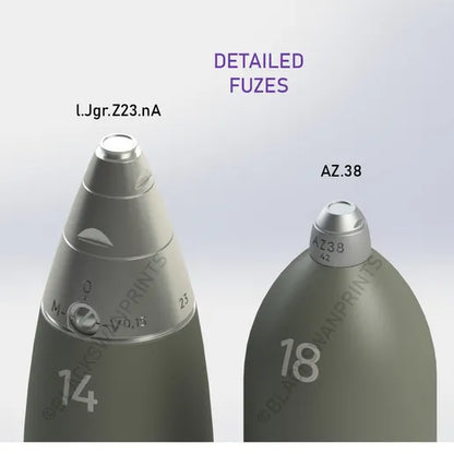 WW2 German 7.5cm le IG 18 Artillery Shell (WWII German Infantry Support) Full-Size 3D Printed Replica