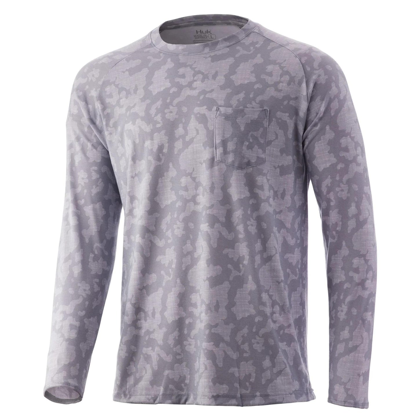 HUK Long Sleeve Shirts|Clothing &amp; Footwear HUK Huk Waypoint Running Lakes Long Sleeve Shirt Overcast Grey S