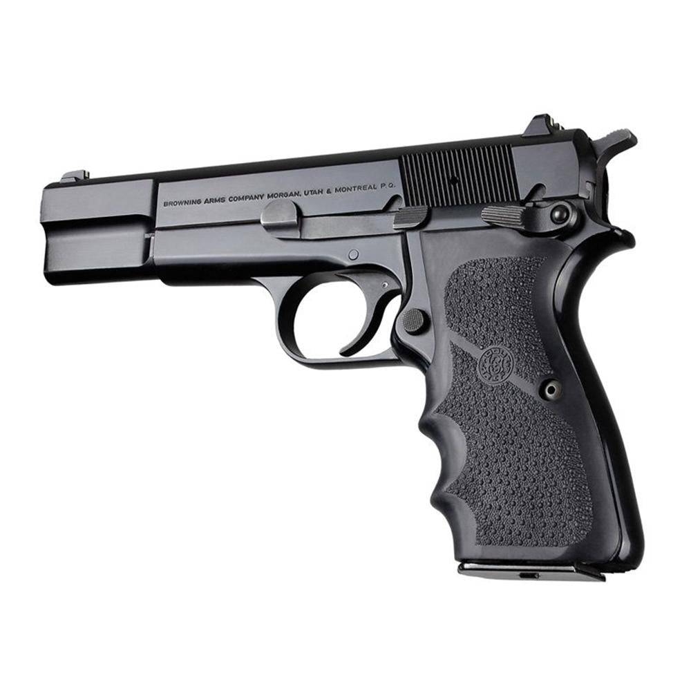 Hogue Grips Hogue  Hogue Browning Hi-Power Rubber Grips with Finger Grooves