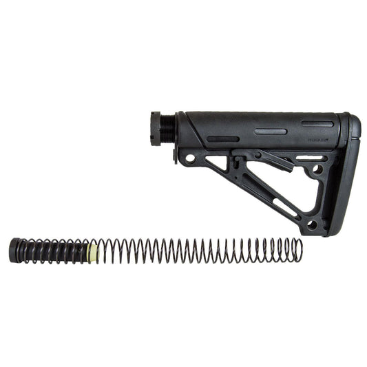 Hogue Chassis &amp; Stocks Hogue  Hogue AR-15/M-16 OM Collapsible Buttstock Assembly with Buffer Tube and Hardware-Black Rubber