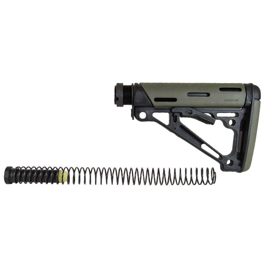 Hogue Chassis &amp; Stocks Hogue  Hogue AR-15/M-16 OM Collapsible Buttstock Assembly with Buffer Tube and Hardware-OD Green Rubber