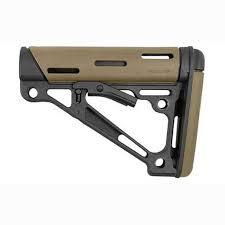 Hogue Chassis &amp; Stocks Hogue  Hogue AR-15/M16 Overmolded Collapsible Mil-Spec Buffer Tube Buttstock FDE