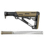 Hogue Chassis &amp; Stocks Hogue  Hogue AR-15/M-16 OM Collapsible Buttstock Assembly with Buffer Tube and Hardware-Desert Tan Rubber