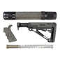 Hogue Chassis &amp; Stocks Hogue  Hogue AR-15/M16 Kit Overmolded Beavertail Grip and Collapsible Buttstock for Mil-Spec Buffer Tube Ghille Green
