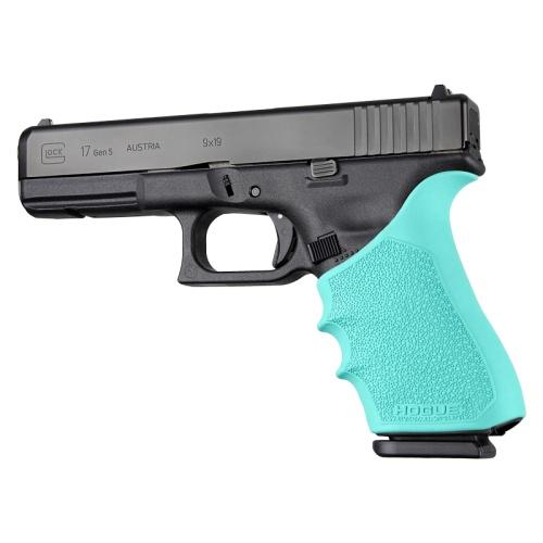 Hogue Grips Hogue  Hogue HandAll Beavertail Grip Sleeve Glock 17 Gen 1/2/5 Aqua