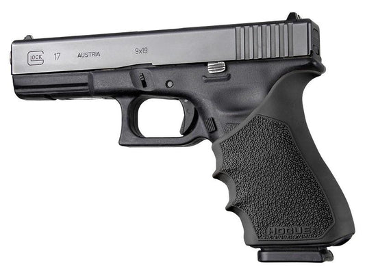 Hogue Grips Hogue  Hogue HandAll Beavertail Grip Sleeve Glock 17 G17 MOS G17L G22 G35 G35 MOS G34 G34 MOS G31 G37 Gen 3-4 Black
