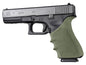 Hogue Grips Hogue  Hogue HandAll Beavertail Grip Sleeve Glock 17 G17 MOS G17L G22 G35 G35 MOS G34 G34 MOS G31 G37 Gen 3-4 OD Green