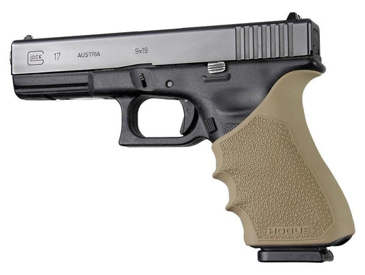 Hogue Grips Hogue  Hogue HandAll Beavertail Grip Sleeve Glock 17 G17 MOS G17L G22 G35 G35 MOS G34 G34 MOS G31 G37 Gen 3-4 FDE