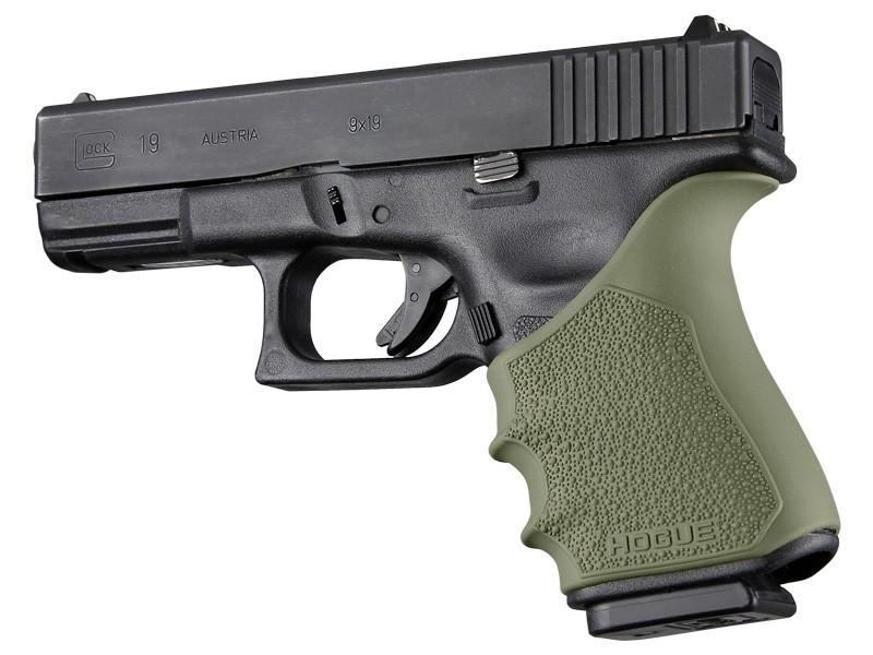 Hogue Grips Hogue  HandAll Beavertail Grip Sleeve Glock 19 Gen 3-4 OD Green
