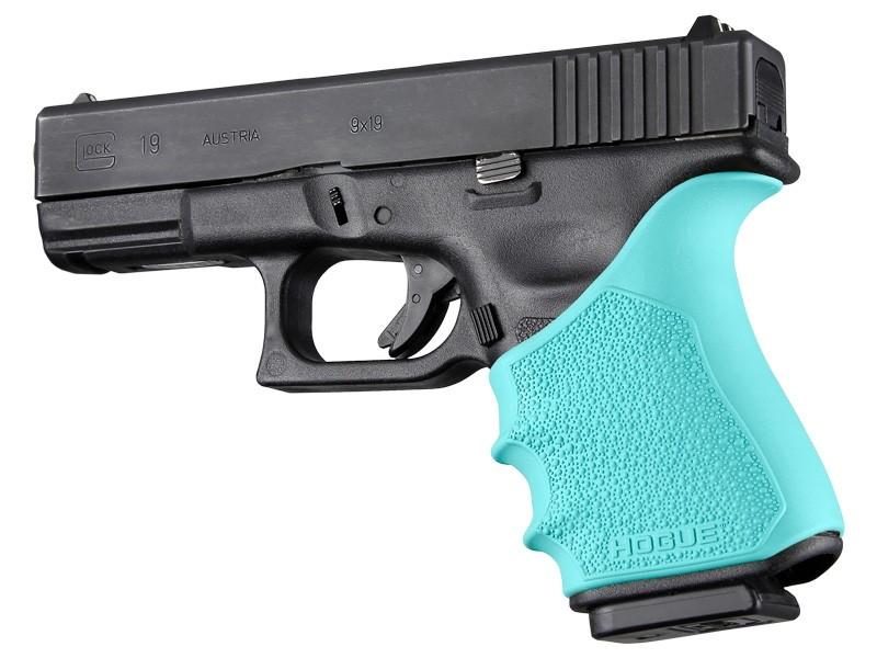 Hogue Grips Hogue  Hogue HandAll Beavertail Grip Sleeve Glock 19 23 32 38 Gen 3-4 Aqua