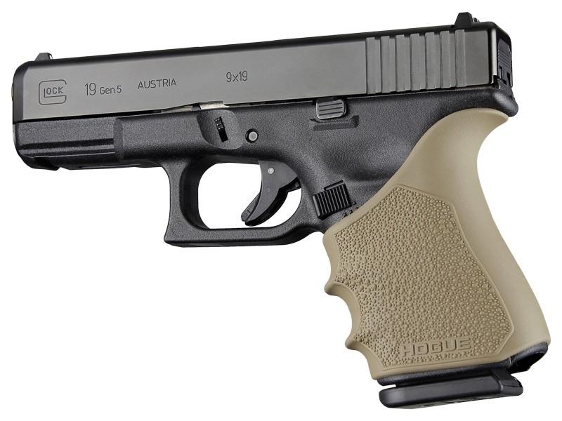 Hogue Grips Hogue  Hogue HandAll Beavertail Grip Sleeve Glock 19 23 32 38 Gen 1-2-5 Flat Dark Earth