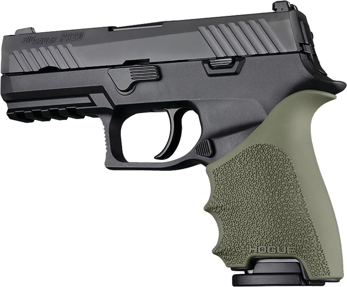Hogue Grips Hogue  HandAll Beavertail Grip Sleeve Sig Sauer P320 Compact OD Green