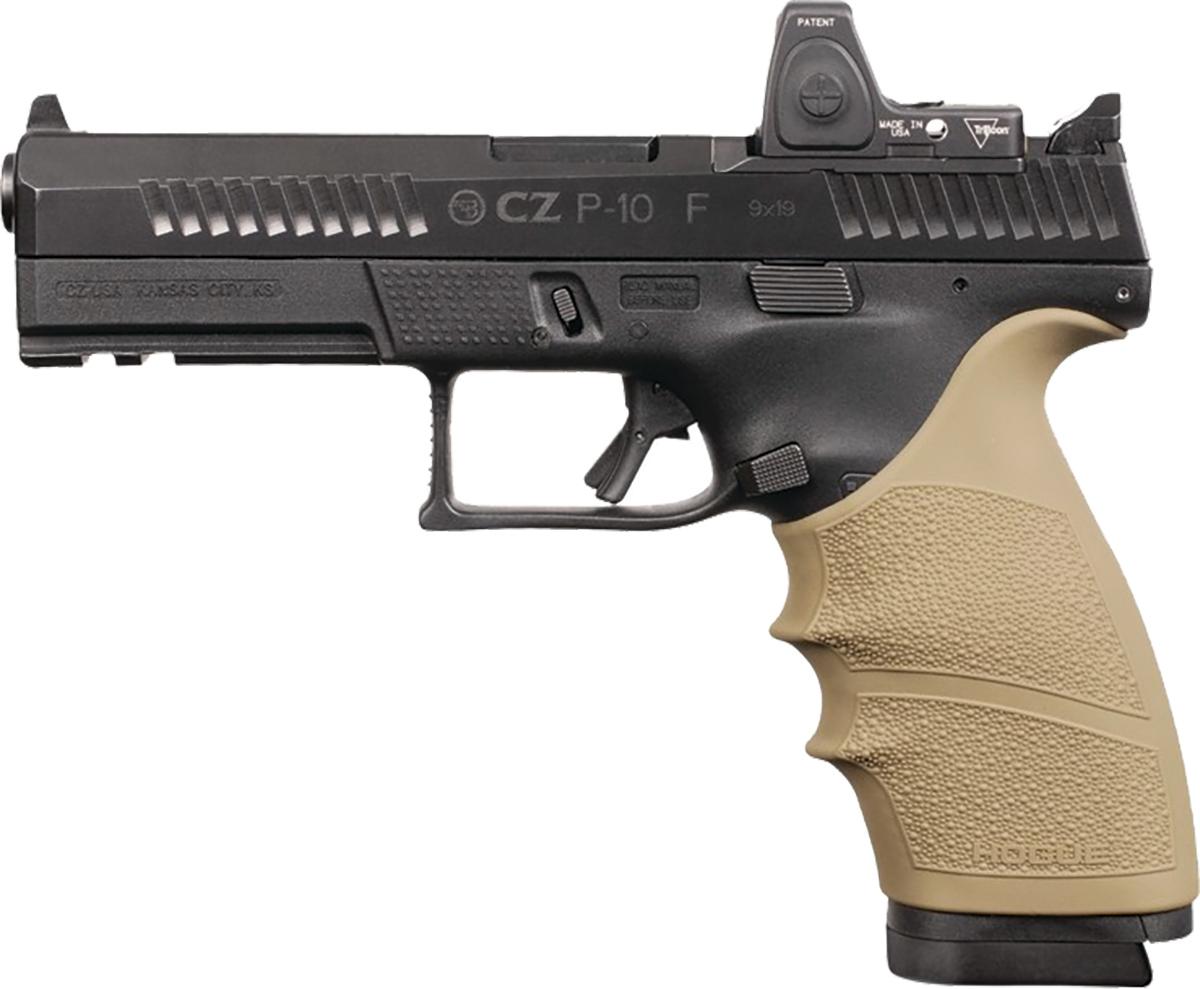 Hogue Grips Hogue  Hogue HandAll Beavertail Grip Sleeve CZ P-10 Full Size 9mm - FDE
