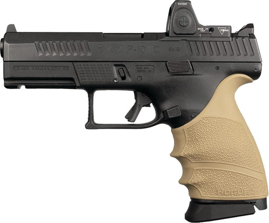Hogue Grips Hogue  Hogue HandAll Beavertail Grip Sleeve CZ P-10 Compact 9mm - FDE