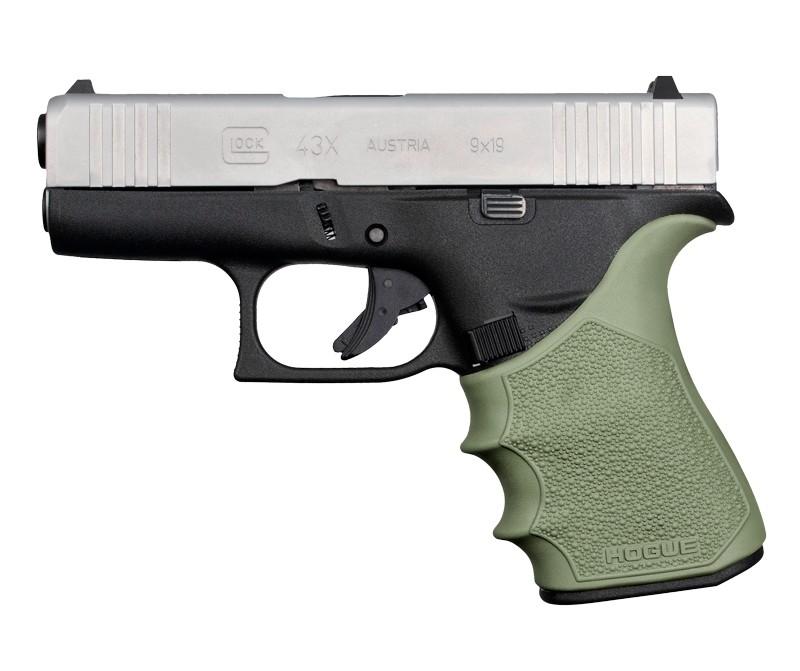 Hogue Grips Hogue  Hogue HandAll Beavertail Grip Sleeve Glock 43X 48 - OD Green
