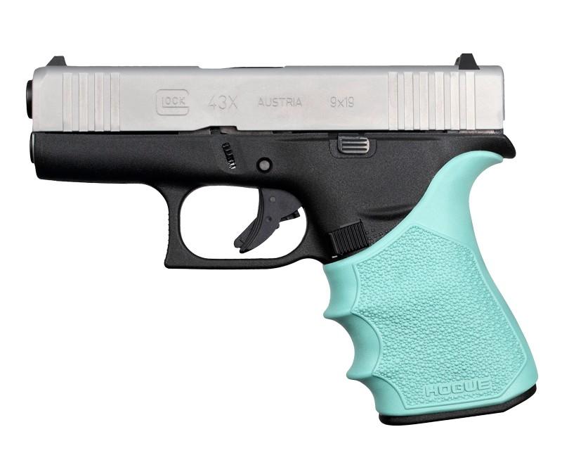 Hogue Grips Hogue  Hogue HandAll Beavertail Grip Sleeve Glock 43X 48 - Aqua