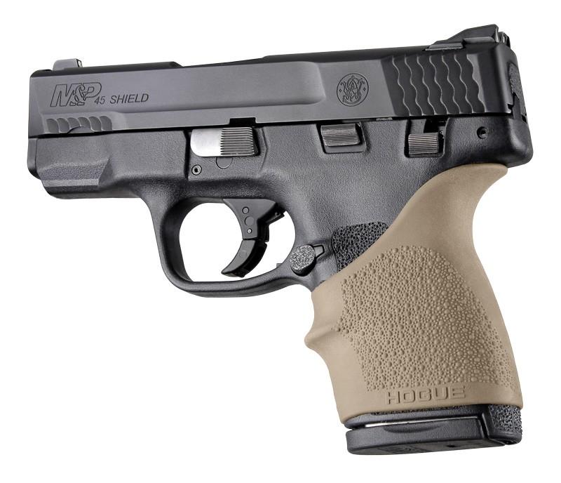 Hogue Grips Hogue  Hogue HandALL Beavertail Grip Sleeve S&W M&P Shield 45 Kahr P9/P40/CW9/CW40 FDE