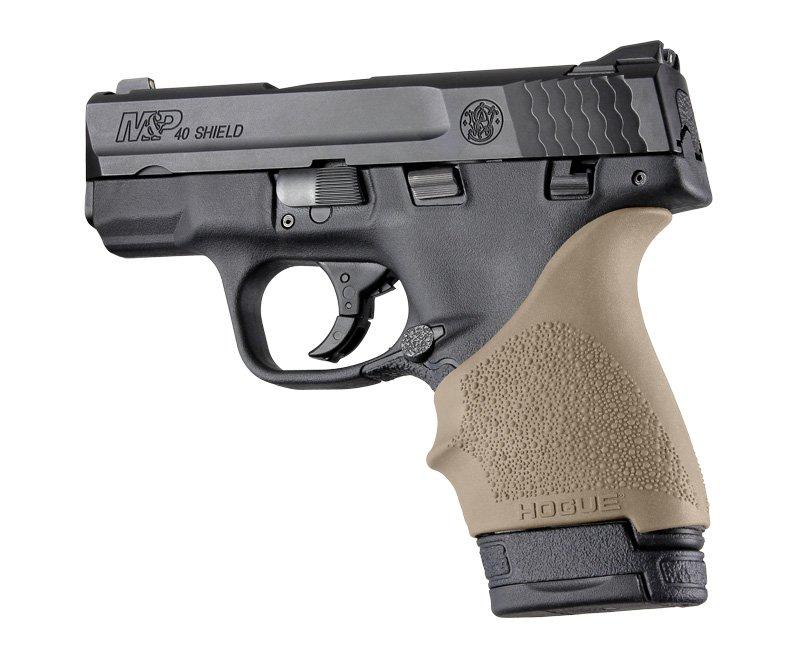 Hogue Grips Hogue  Hogue HandAll Beaver Tail Grip Sleeve S&W M&P Shield Ruger LC9 Glock 26/27 FDE