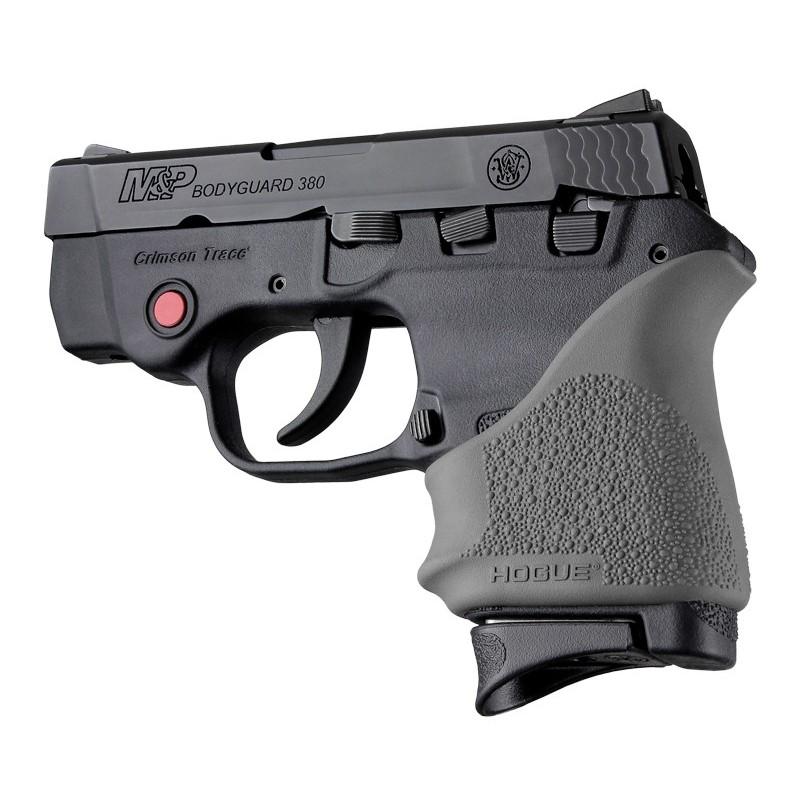 Hogue Grips Hogue  Hogue HandAll Beavertail Handgun Grip Sleeve for S&W Bodyguard 380/Taurus TCP & Spectrum Slate Grey