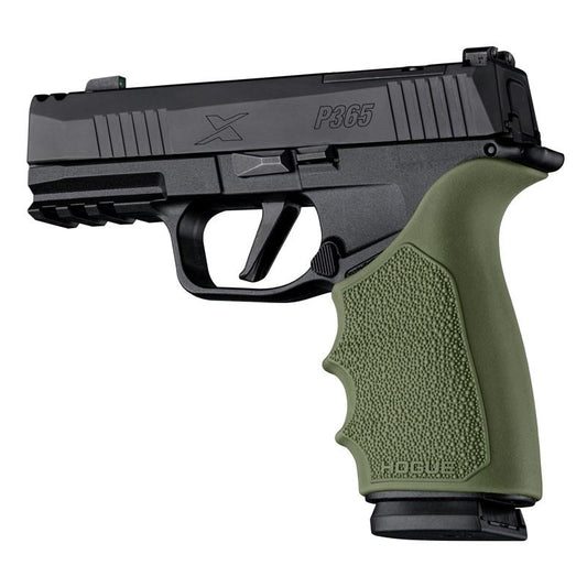 Hogue Grips Hogue  Hogue HandAll Beavertail Handgun Grip Sleeve for Sig Sauer P365 XMacro OD Green