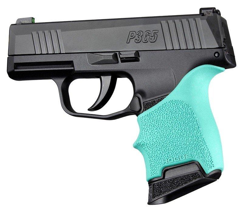 Hogue Gun Parts|Grips Hogue  HandAll Beavertail Grip Sleeve Sig Sauer P365 Aqua
