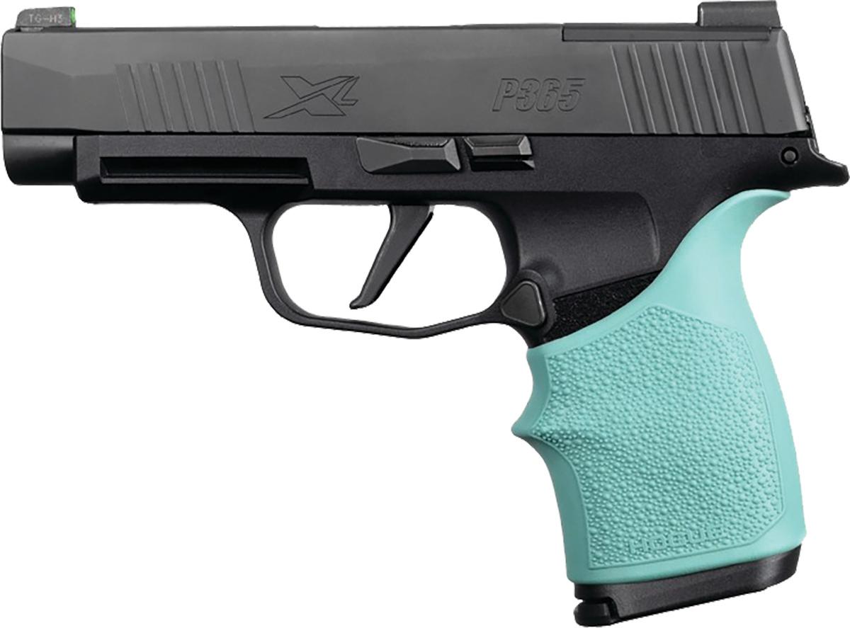 Hogue Grips Hogue  Hogue HandAll Beavertail Grip Sleeve Sig Sauer P365XL- Aqua