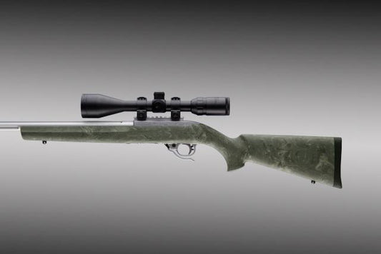 Hogue Chassis &amp; Stocks Hogue  HOGUE RUGER 10/22 STOCK OVERMOLD STANDARD BRL GHILLIE GREEN