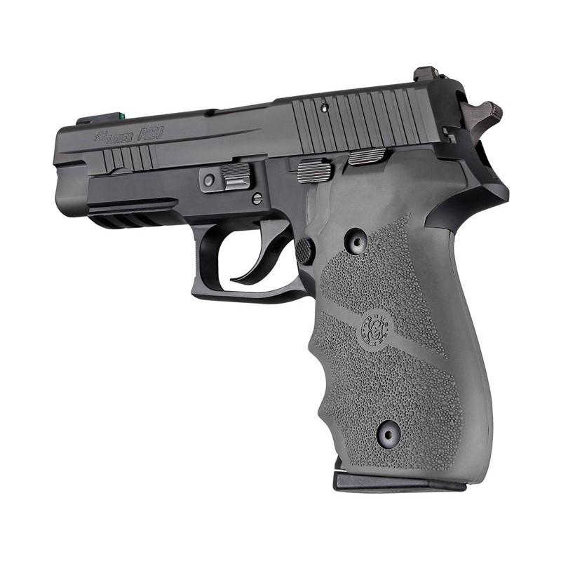 Hogue Gun Parts|Grips Hogue  Hogue Overmolded Rubber Grip Handgun Grips for Sig Sauer P226 Slate Grey with Finger Grooves
