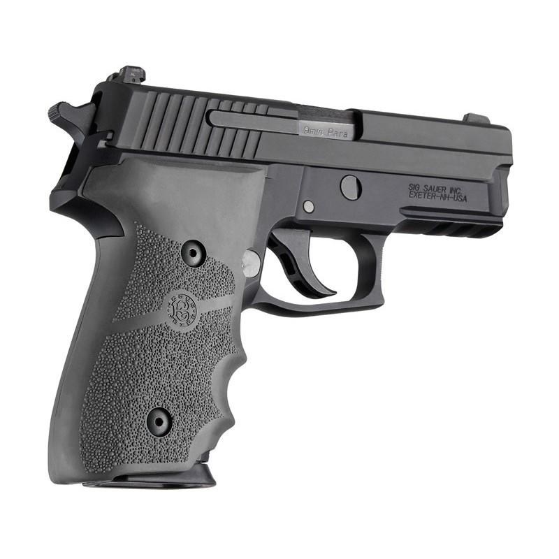 Hogue Gun Parts|Grips Hogue  Hogue Overmolded Rubber Grip Handgun Grips for Sig Sauer P228/P229 Slate Grey with Finger Grooves