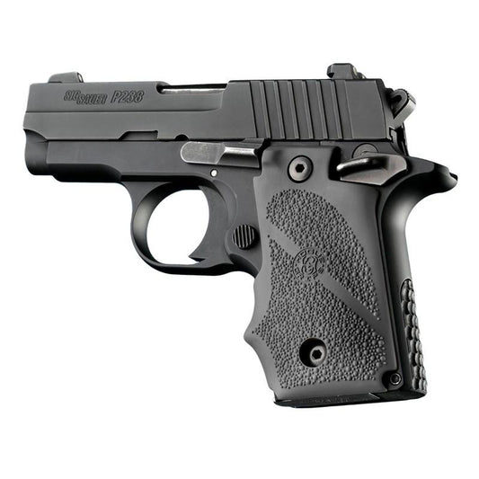 Hogue Grips Hogue  Hogue Overmolded Rubber Grip Handgun Grips for Sig Sauer P238 Slate Grey with Finger Grooves