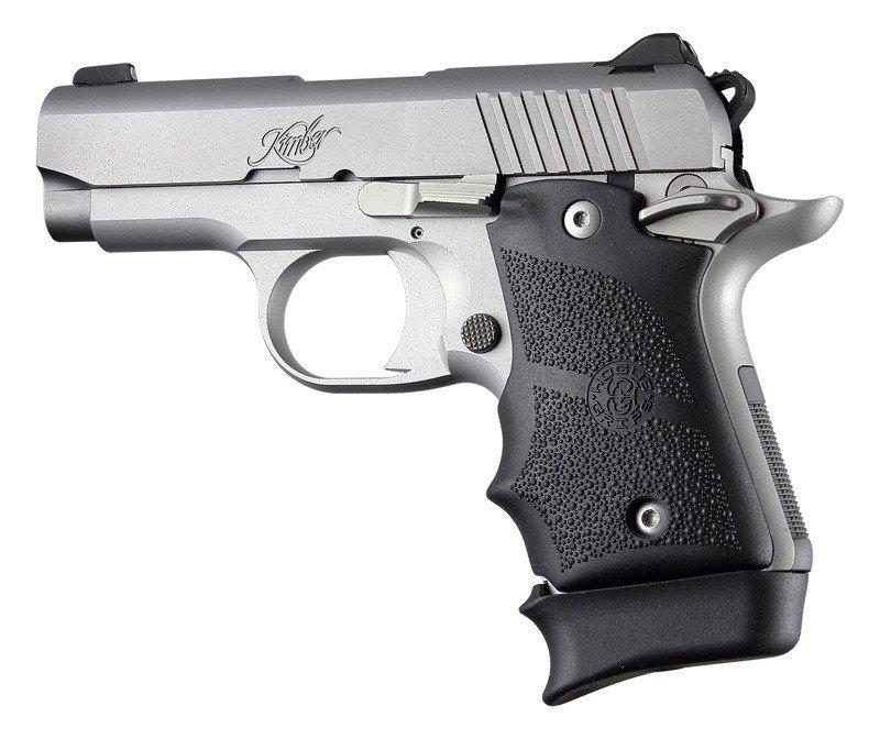 Hogue Grips Hogue  Kimber Micro 9 Ambi Safety Rubber Grip with Finger Grooves Black