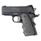Hogue Grips Hogue  Hogue 1911 Officer Rubber Handgun Grips with Finger Grooves Slate Grey