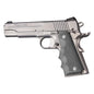 Hogue Grips Hogue  Hogue 1911 Gov't Rubber Handgun Grips with Finger Grooves Slate Grey