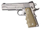 Hogue Grips Hogue  Hogue 1911 Govt. Model Flat Dark Earth Rubber Grip with Finger Grooves